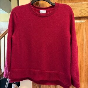 Rachel Zoe Women's Red Crew Neck cashmere Sweater